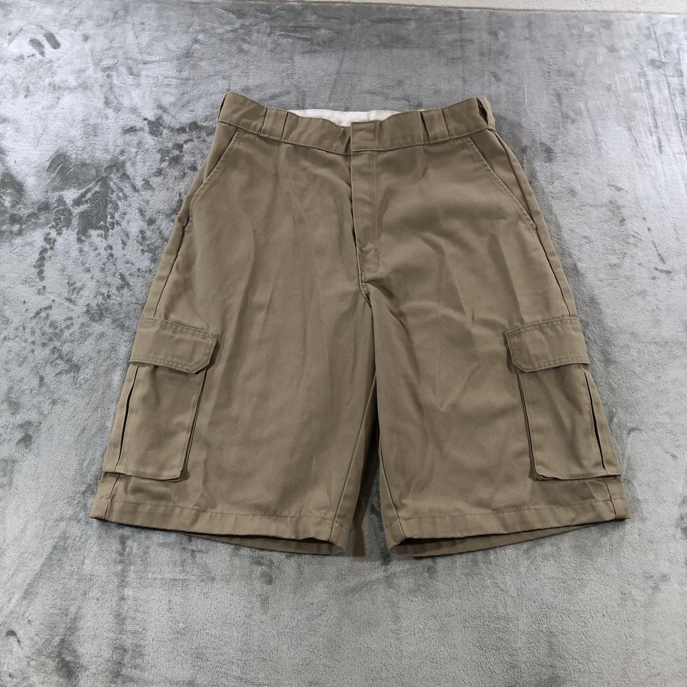Dickies Cargo Shorts Mens 32 Beige Loose Fit Workwear Pockets Casual WR888DS